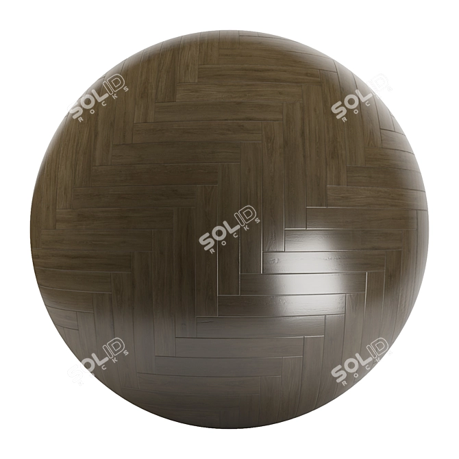 Patterned Parquet Flooring: Standard and Herringbone 3D model image 2