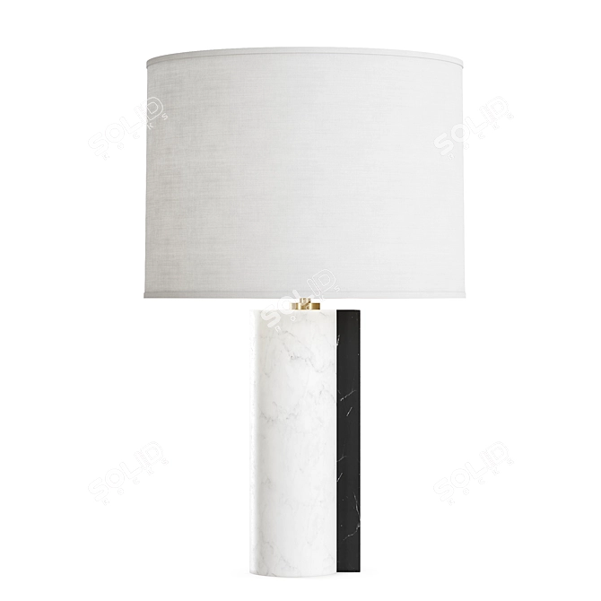 Title: Canaan Shift Table Lamp: Graphic Elegance for Any Space 3D model image 1