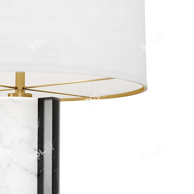 Title: Canaan Shift Table Lamp: Graphic Elegance for Any Space 3D model image 2