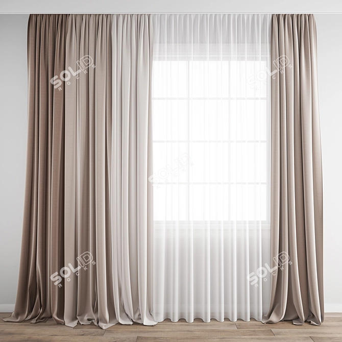 Poly Curtain Model Bundle 3D model image 1