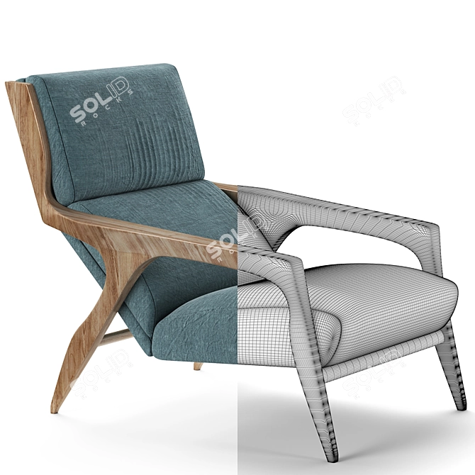 Italian Design Chair: 3dsMax, Vray, Corona 3D model image 2