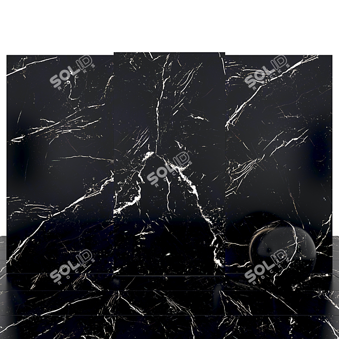 Marquina Special Marble Slabs & Tiles 3D model image 1