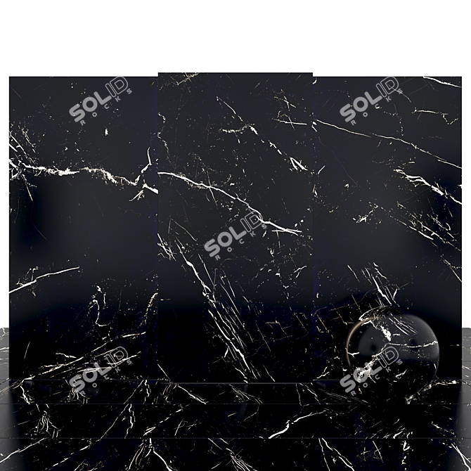 Marquina Special Marble Slabs & Tiles 3D model image 2