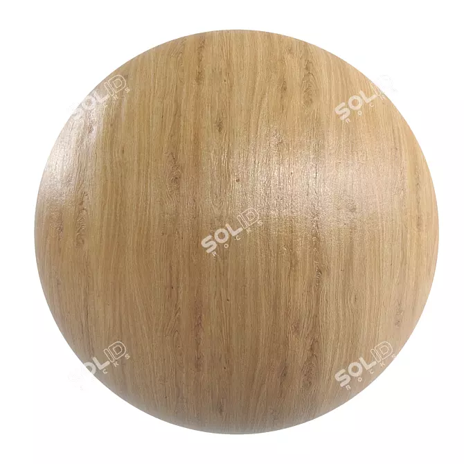 Creamy Oak Wood Texture 3D model image 1