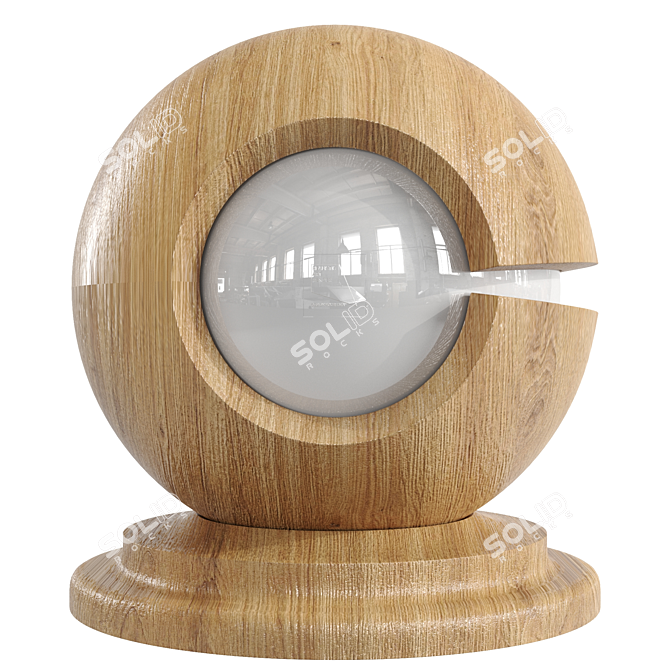 Creamy Oak Wood Texture 3D model image 3