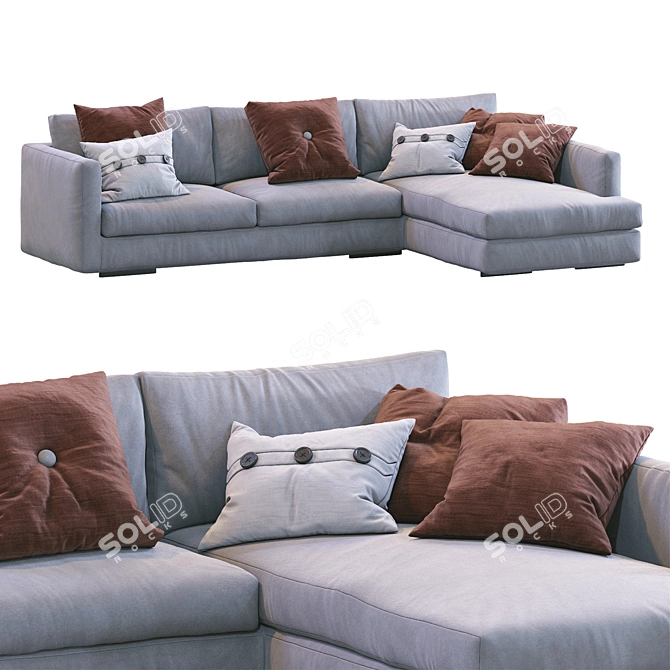 Modern Flexform Sofa Magnum 3D model image 4