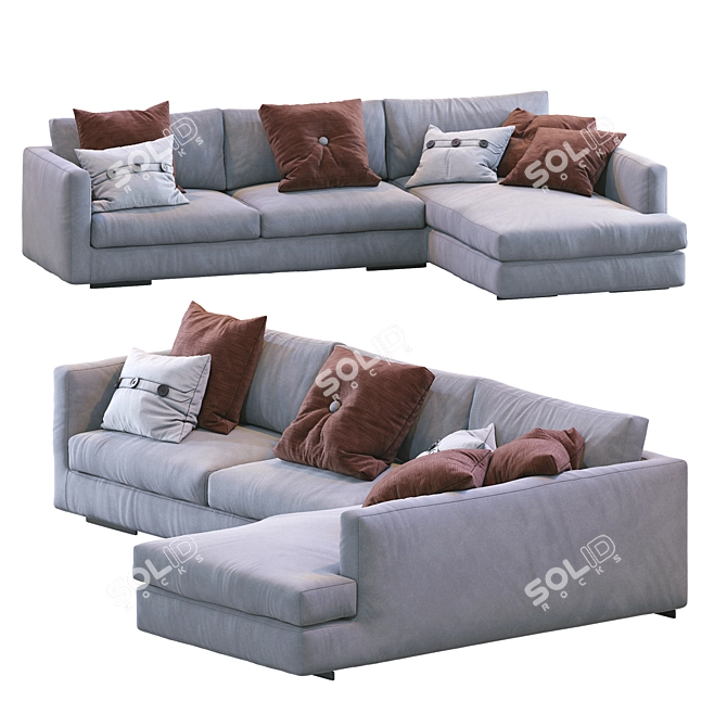 Modern Flexform Sofa Magnum 3D model image 2