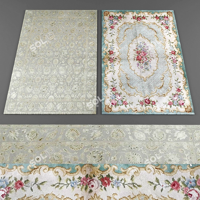 Elegant Rug Collection 3D model image 1