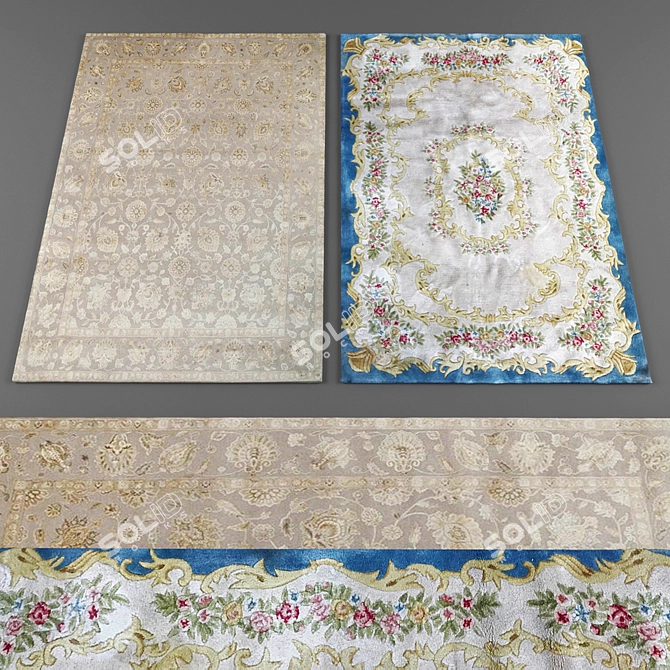 Elegant Rug Collection 3D model image 2