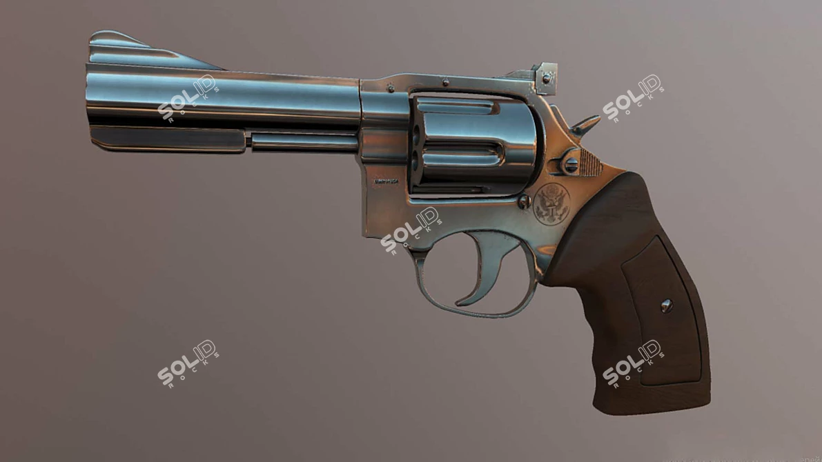 American Revolver: Classic Firepower 3D model image 1