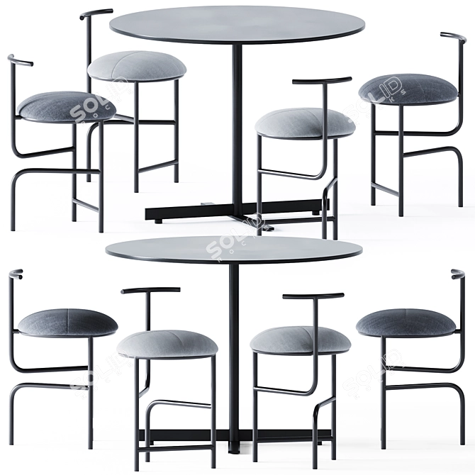  Round Table Gathering: Alma Design 3D model image 1