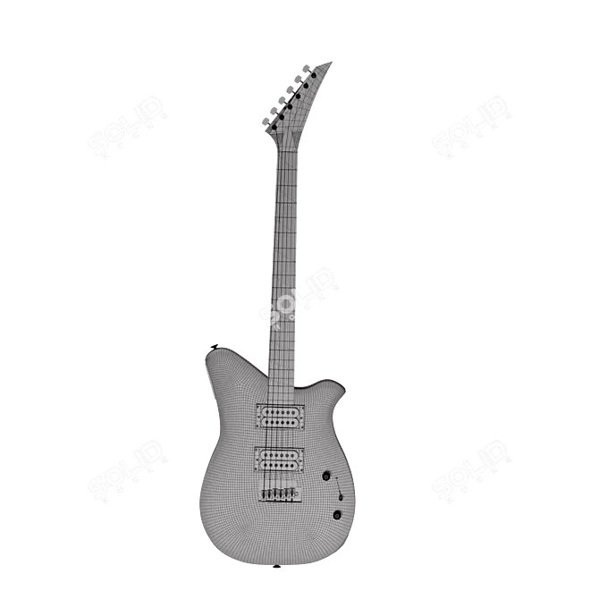 Jackson Electric Guitar: A True Icon of Heavy Rock 3D model image 4