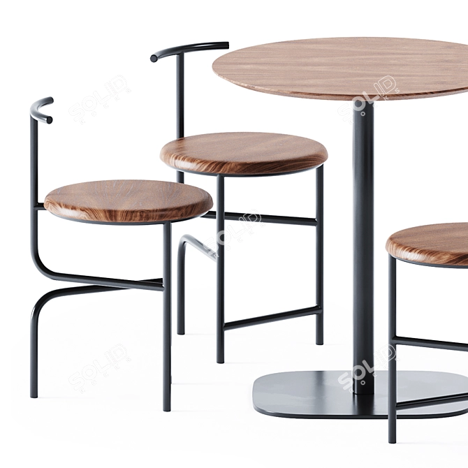 Stylish Round Table Vermu 3D model image 4