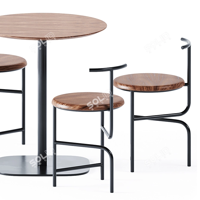 Stylish Round Table Vermu 3D model image 5