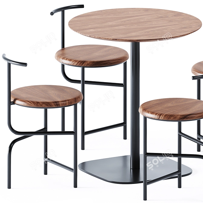 Stylish Round Table Vermu 3D model image 6