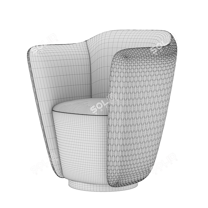 Sophisticated Audrey S Armchair 3D model image 5