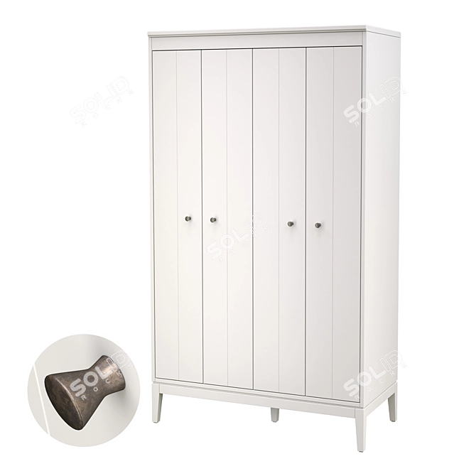 Modern IDANÄS Wardrobe 1210x590x2110mm 3D model image 1