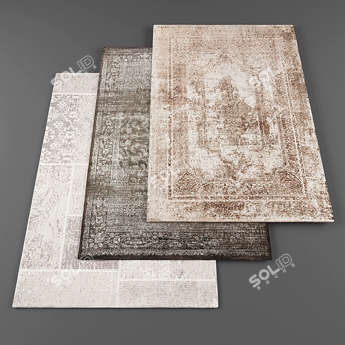 High-Resolution Carpets Set - 5 Pieces 3D model image 1
