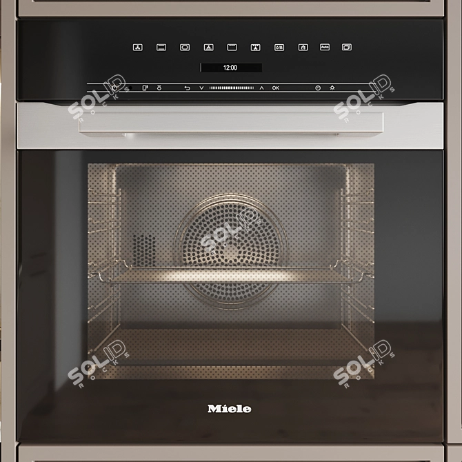 Modern Kitchen Set - Gas Hob, Oven, Sink & Hood 3D model image 4