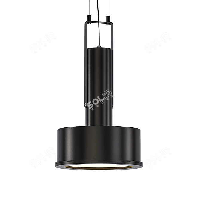 Minimalist Aluminum Pendant Lamp 3D model image 1