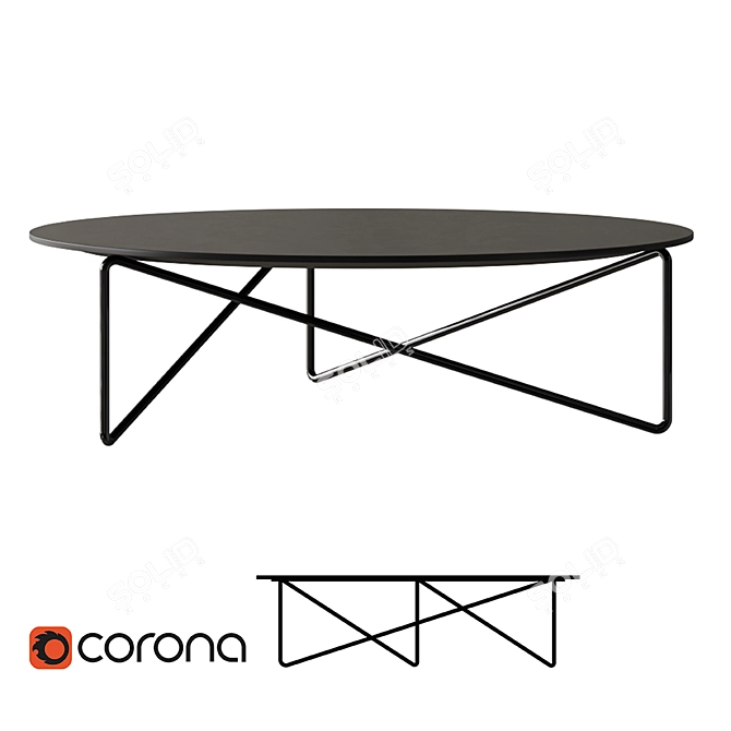 Modern Geometric Design: POLYGON Table 3D model image 1