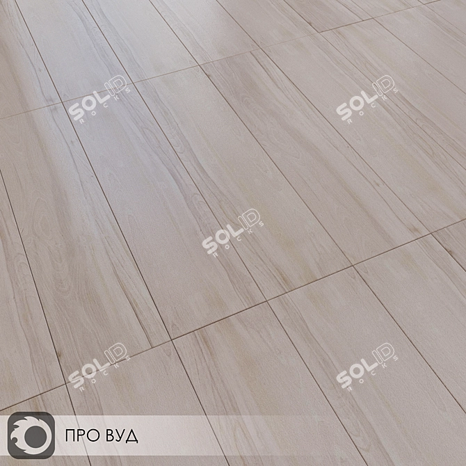 Pro Wood Beige Ceramic Tiles 3D model image 2