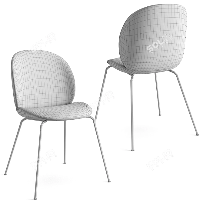 Stylish Gubi Beetle Dining Set 3D model image 6