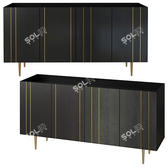 Modern Brentburn Chest of Drawers - Stylish Storage Solution 3D model image 1