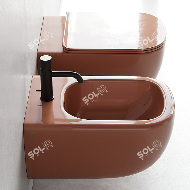 Era Wall-Hung Toilet & Bidet 3D model image 2