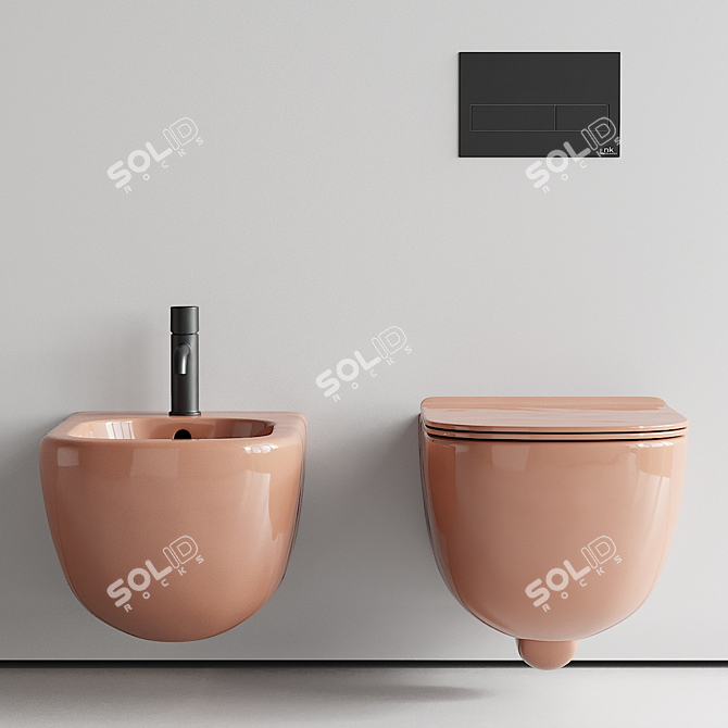 Era Wall-Hung Toilet & Bidet 3D model image 3