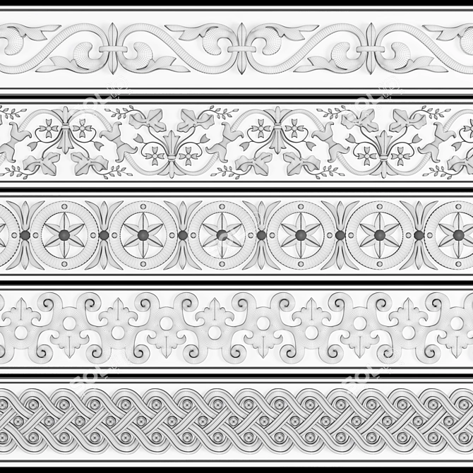 Trim Ornament Pack: Vol-04 3D model image 3