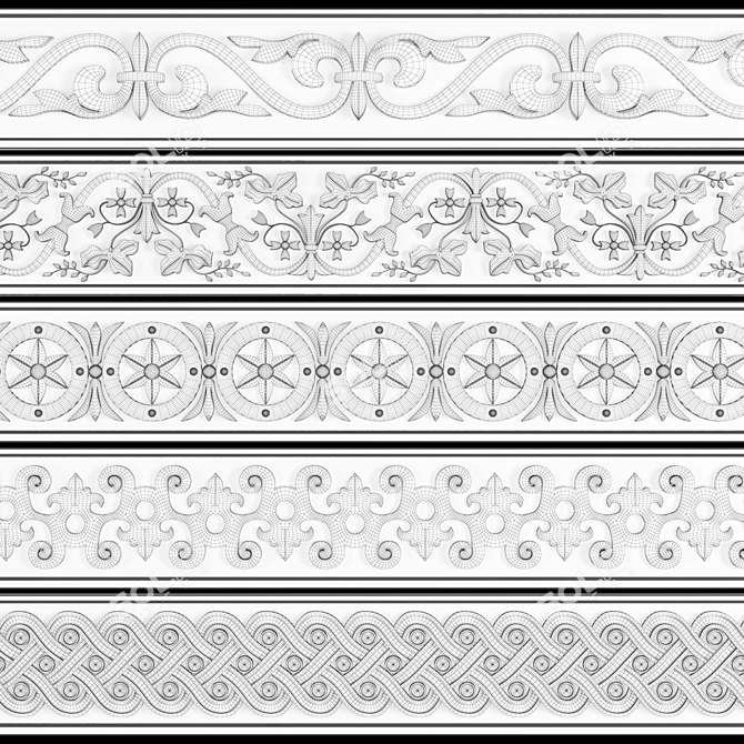 Trim Ornament Pack: Vol-04 3D model image 4