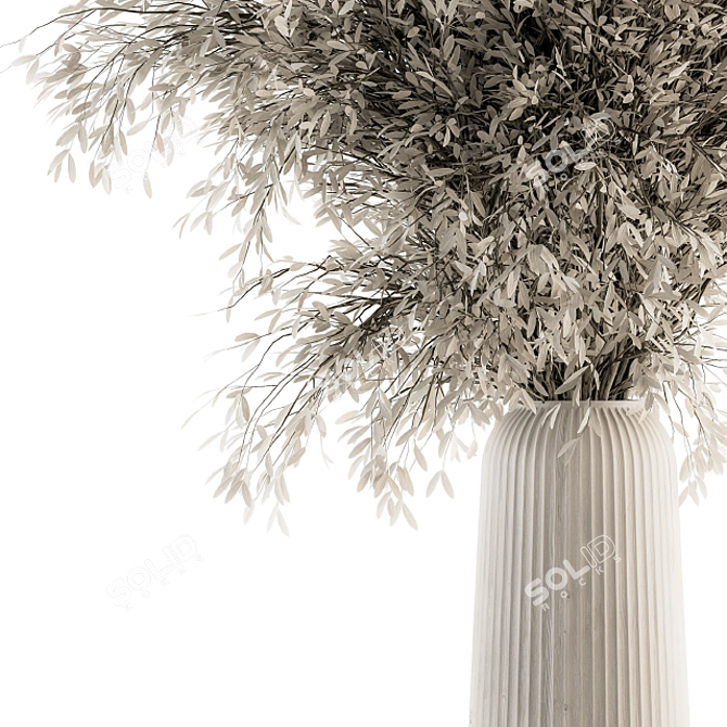 Elegant Dried Branch Bouquet 3D model image 3