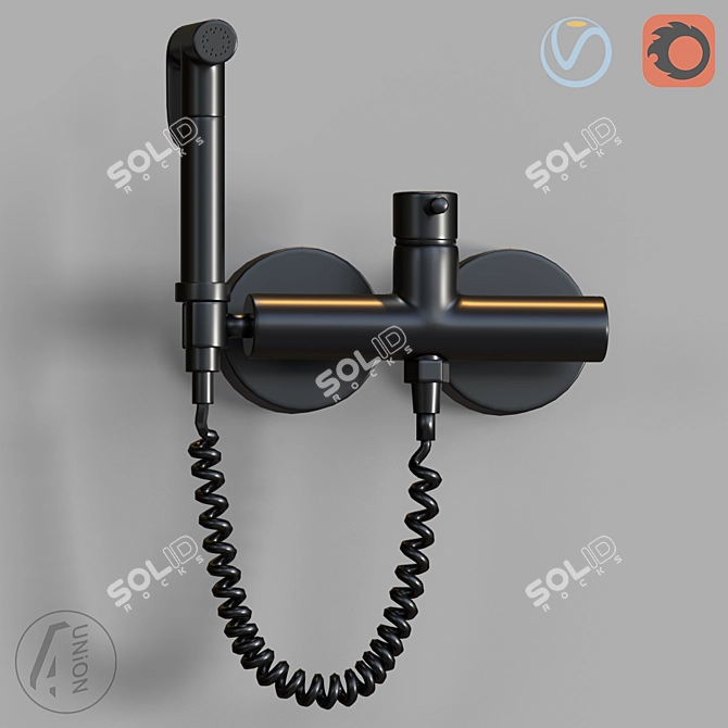 Hygienic Shower System with Microfaset GTR 3D model image 1