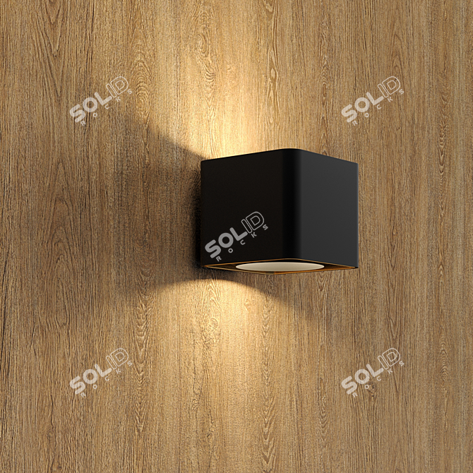 Dark Oak Textured Wood Planks 3D model image 2