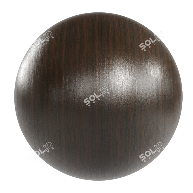 Elegant Dark Wenge Wood Texture 3D model image 1