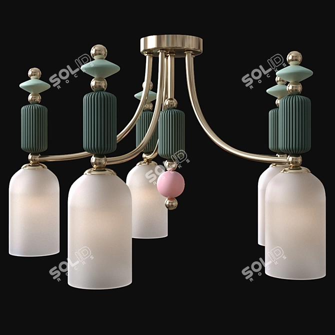 Odeon Light 4861/5C CANDY - Classic Ceiling Chandelier 3D model image 1