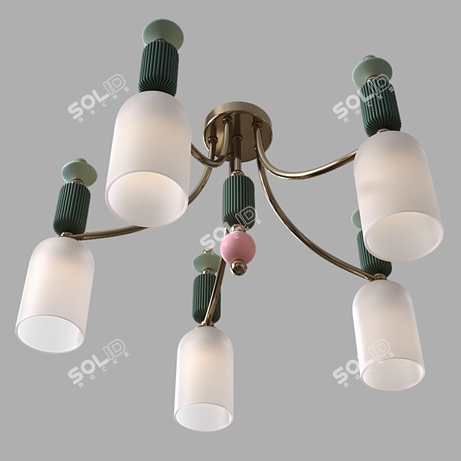 Odeon Light 4861/5C CANDY - Classic Ceiling Chandelier 3D model image 2