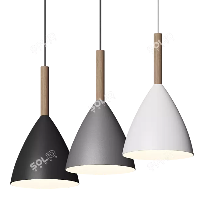 Minimalist Kitchen Pendant - 200mm 3D model image 2