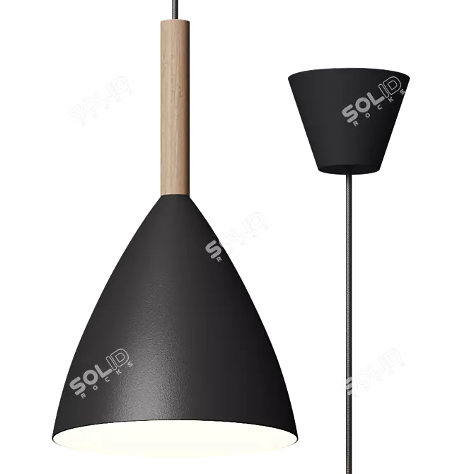 Minimalist Kitchen Pendant - 200mm 3D model image 4