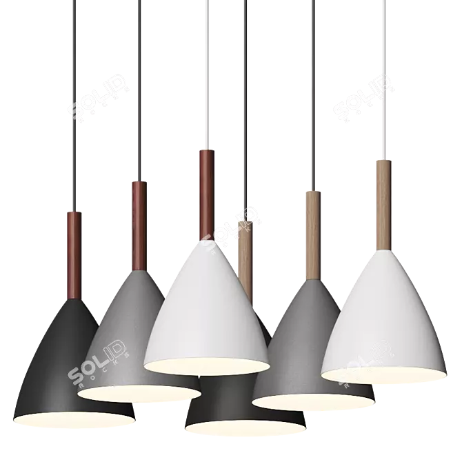 Minimalist Kitchen Pendant - 200mm 3D model image 5