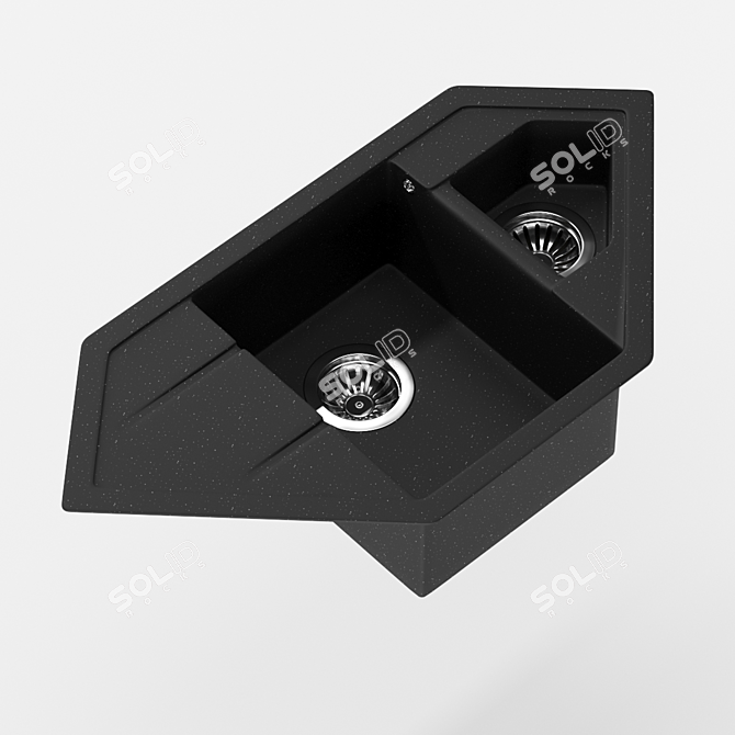 Modern Corner Sink INTERLINE 3D model image 1