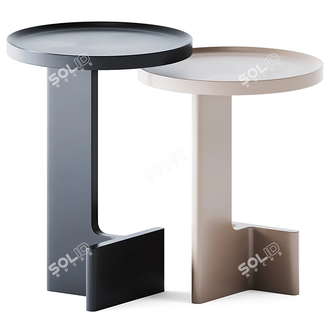 Modern Beam Side Tables: Ariake 3D model image 1