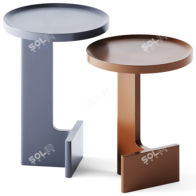 Modern Beam Side Tables: Ariake 3D model image 2