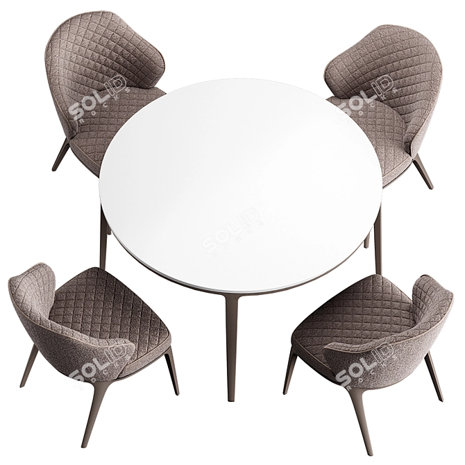 DEAN S Table Chair Set 3D model image 5