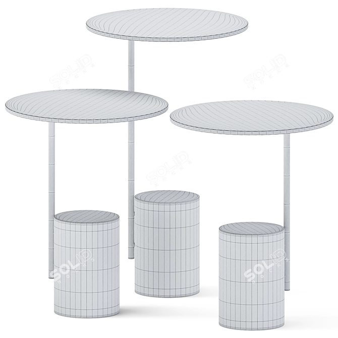 Quinti Sedute Xaxa Metal Coffee Table 3D model image 3