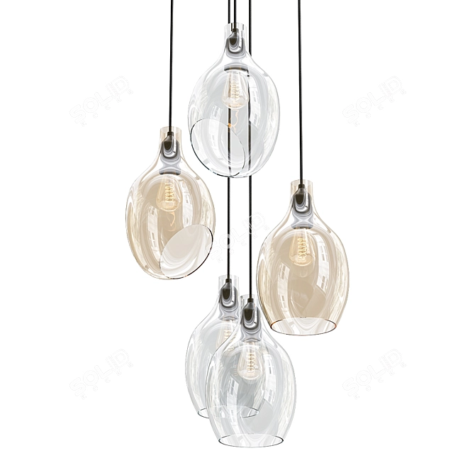 Elegant Design Lamps: LOVISA 3D model image 1