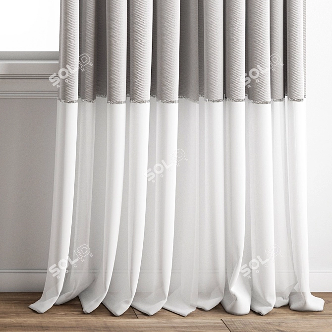 Premium Curtain | High-Quality Model 3D model image 3