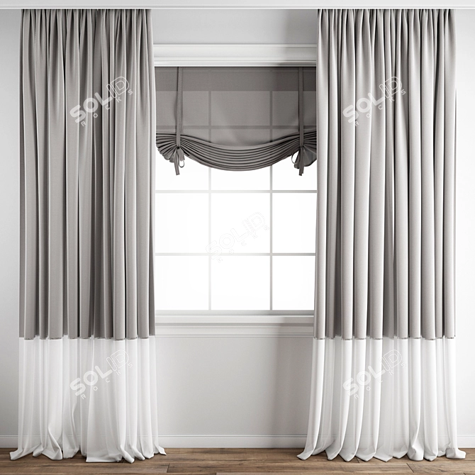 Premium Curtain | High-Quality Model 3D model image 6