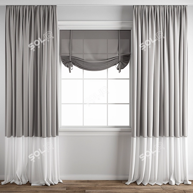 Premium Curtain | High-Quality Model 3D model image 9